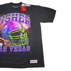 NWT Mitchell & Ness Usher × NFL Super Bowl LVIII Event Night Black Shirt Men’s L