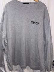 Essentials Men’s XL Gray Graphic Logo Crew Neck Long Sleeve T-Shirt