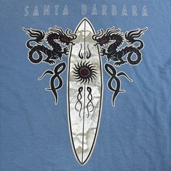 Anvil T Shirt Men’s Large Blue Vintage Red Line Santa Barbara Surf Graphics