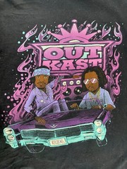 Outkast ATLiens Hip Hop Rap T Shirt Adult Mens Size Large Black Purple Pink