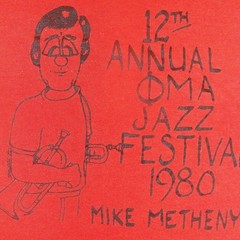 Vintage 1980 Mike Metheny 12th Annual OMA Jazz Festival Red T-shirt