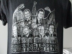 Legends of Cleveland Sports Broadcasting Art Joel Wilhelm T-Shirt S – 3XL NEW