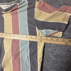 Free Planet Striped T-Shirt Size M Multicolor Cotton NYC to Malibu Casual Tee