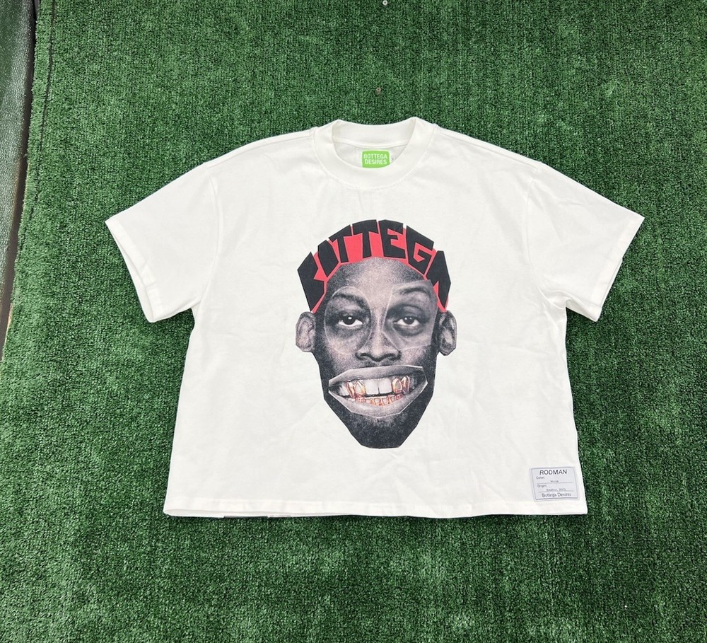 Bottega Desires ‘Rodman’ T-Shirt Mens Size Med White Cropped Style