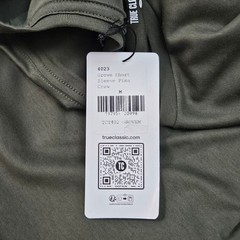 True Classic T-Shirt Mens Medium Olive Green Grove Pima Cotton Crew Neck Tee