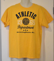 Gold Gym Athletic Department Birmingham AL Yellow T Shirt Size L Made In USA