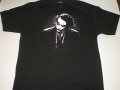 Joker The Dark Knight Batman Heath Ledger Black DC Comics T-Shirt Large