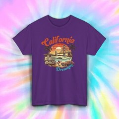 California Dreamin Shirt Retro Beach Bridge Sunset Travel Gift S-5XL