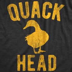 Mens Quack Head T Shirt Funny Duck Hunter Drug Addict Joke Tee for Guys