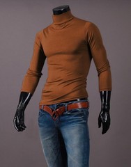 Men’s Long Sleeve Mock Neck Base Layer Shirts Winter Thermal Tops Undershirt