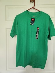 Hanes Ultimate X-Temp Short Sleeve T-Shirt Green -M- Cooling Wicking