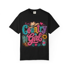 Country Girl T-shirt | Western Cowgirl Design, Sunflower