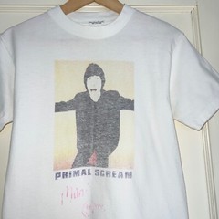 Vintage Primal Scream Band T-shirt -Signed by Mani- Youth L Britpop Stone Roses