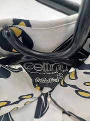 Cellini Collection Panda Print Short Sleeve Shirt Size S