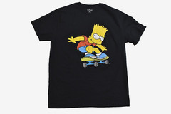 The Simpsons Mens Bart Simpson Skateboarding Funny Cartoon Shirt New M, L, XL