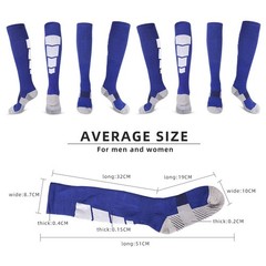 3 Pairs Soccer Socks, Sport Knee High Socks Calf Compression Athletic Socks f…