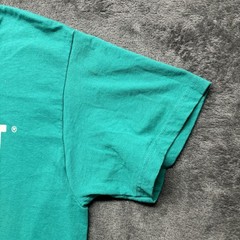 Vintage Walmart Shirt Mens Medium Blue Teal Short Sleeve Store Employee Y2K