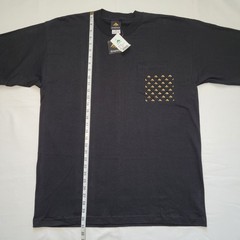 Emerica Mens Black Pocket T-Shirt Gold Triangle Pattern XL Streetwear Skater