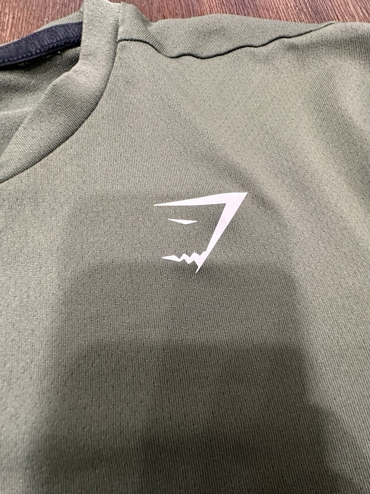 Gymshark Shirt Mens L Arrival T-Shirt Athletic Training Teal Blue Stretch