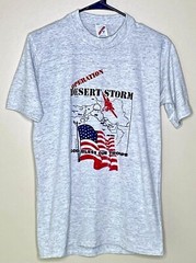 VTG 90s Operation Desert Storm God Bless Our Troops Graphic T- Shirt USA NOS NEW