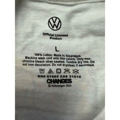 Volkswagen Dogs in Beetle Convertible Graphic T-Shirt White Large VW Logo Tee