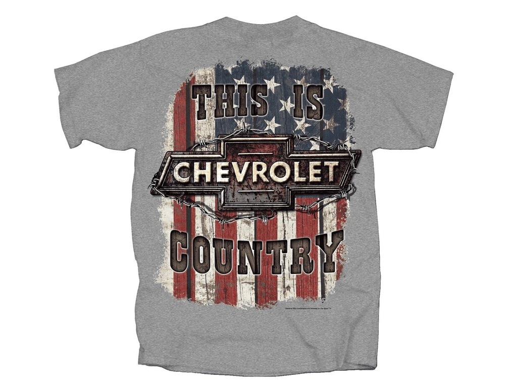 GM Chevy Chevrolet Country American Flag Patriotic Cars Trucks T Shirt CVFCC-O