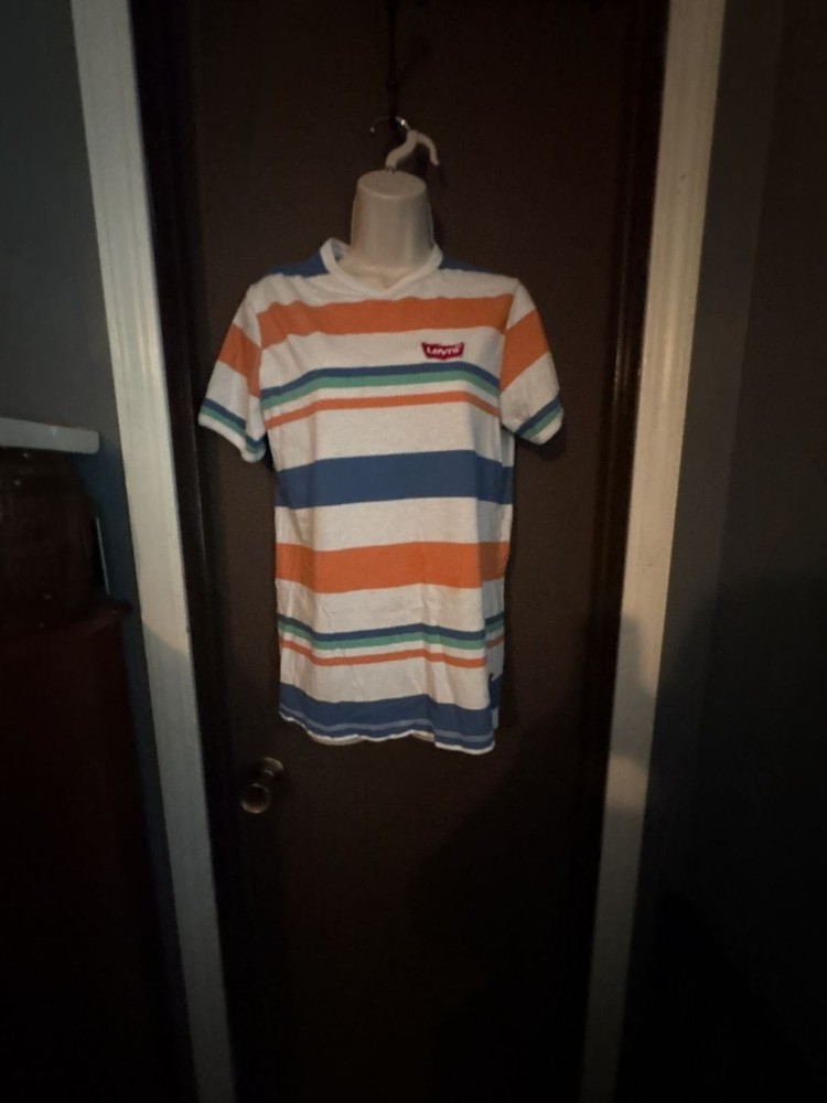Levi’s Men’s Multicolored Striped Short Sleeve Crew Neck T-Shirt