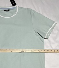 Alfani Men’s Tipped Textured Pique Short Sleeve T-Shirt Blue 2XL