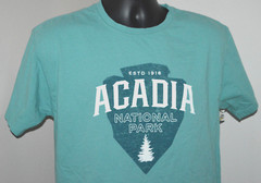 ACADIA NATIONAL PARK MAINE T SHIRT MENS MEDIUM Green ComfortWash Spun Cotton NEW