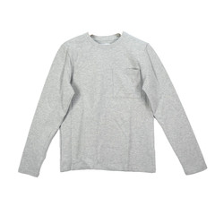 Raith Clothing Pocket T Shirt Tyler Long Sleeve Grey Marl Heavy Blend size S