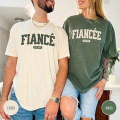 Custom Fiance and Fiancee Shirt, Matching Engagement T-shirt, Mr