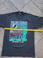 Vintage 1991 Rolling Thunder POW-MIA New York City T-Shirt Screen Stars Best