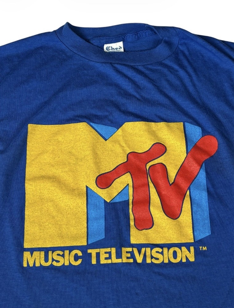 VTG Original MTV Music Television T-Shirt Promo 80s Shirt Single Stitch USA READ