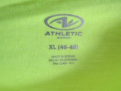 New Athletic Works Men T Shirt Size XL 46 48 Acid Yellow Long Sleeve