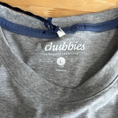 NEW Chubbies The Chub-Spangled Banner Graphic T Shirt Mens L Gray S/S Stretch
