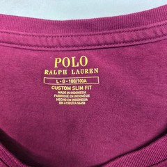 Polo Ralph Lauren Crew Neck T Shirt Mens Large Red Long Sleeve Custom Slim Fit