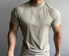 Summer Sports Training Short-Sleeved Men Stretch Quick Drying T-Shirt Breathable