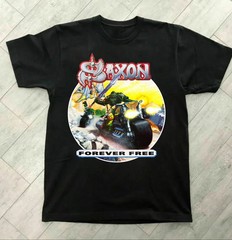 Saxon Band Forever Free Album T-Shirt All Size S-5XL For Men Women PD1560