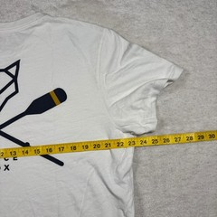 Prince & Fox Mens XL White Graphic Pocket T-Shirt Fox Oars Cotton Tee