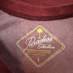 paradise collection henely shirt mens large long sleeve red
