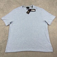 Ted Baker London Textured T-Shirt Short Sleeve Crew Neck Blue Size 5 XL