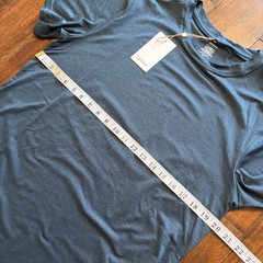 Quince Shirt Mens Medium Blue Stretch Tagless Crewneck Tee T-Shirt Recycled