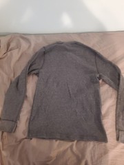 Wallace And Barnes Mens Large Gray Waffle Long Sleeve Henley Shirt