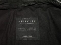 Men’s All Saints SECTION LEATHER SHIRT jacket overshirt M (ref70) £149.99!!!!!