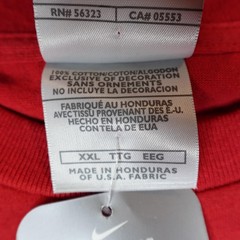 Vintage Nike Shirt Mens XXL Red Black Shield Swoosh Graphic Tee Deadstock Y2K
