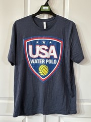 USA Water Polo T-Shirt Men’s 2XL Blue Gray Aquatic Sports Casual Outdoor