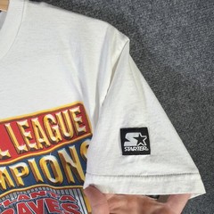 Vintage Atlanra Braves Shirt Adult Small White 90s World Series 1996 Starter USA