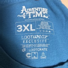 Adventure Time Loot Crate Exclusive BMO Finn Jake Cast T-Shirt 3XL Blue CN
