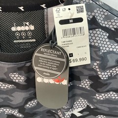 Diadora New Camo Black T-shirt Med Soccer Football Ultras Casuals Italy