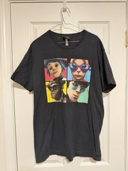 G Foot Gorillaz Humanz Tour 2017 Band Tee Promo Music Rare Large Black